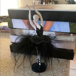 Elegant black swan ballerina
